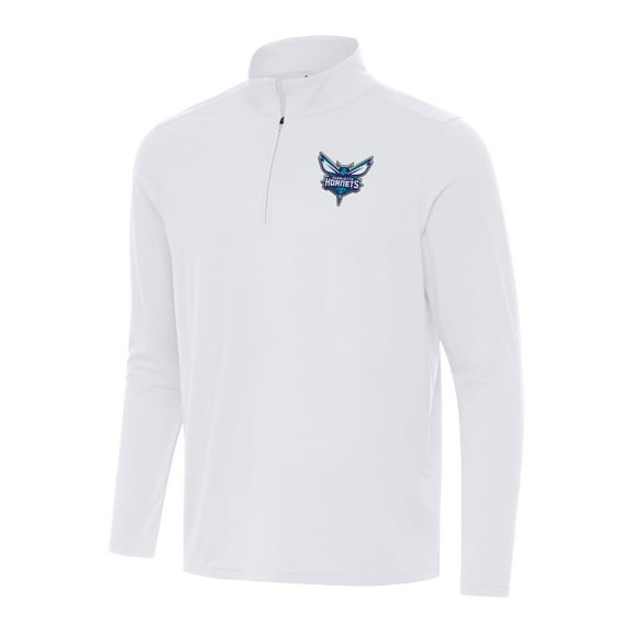 Men's Antigua White Charlotte Hornets Intent Quarter-Zip Top