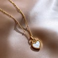 thumbnail image 3 of Collar de corazón negro de doble cara, diseño de nicho para mujer, collar de lujo ligero, accesorios, colgante, cadena de clavícula, 3 of 5