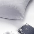 thumbnail image 3 of Ntbay 2 Pack Breathable Washed Cotton King Size Pillowcases with Envelope Closure, Soft Solid Color Pillow Cases Set of 2, 20" x 36" , Purple, 3 of 7