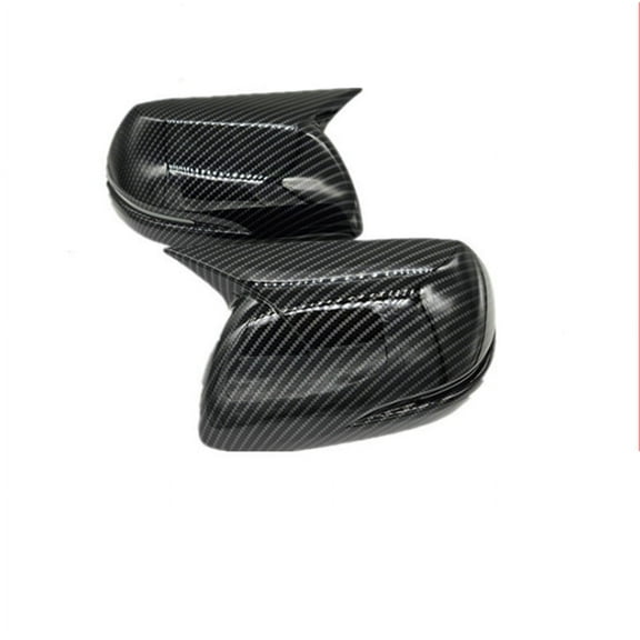 FYUU Carbon Fiber Look Ox Horn Rear View Side Mirror Cover For Honda Civic 9Th 2012-2015