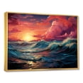 thumbnail image 2 of Designart "Sunset On The Rainbow Beach I" Ocean Floater Framed Wall Decor, 2 of 5