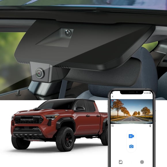 Cámara de tablero FITCAMX 4K UHD WiFi para Toyota Tacoma 2024-26