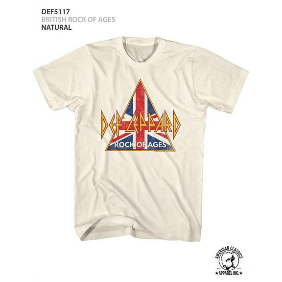 Def Leppard British Rock of Ages Natural Adult T-Shirt