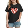 thumbnail image 1 of Blusas y camisas de manga corta con cuello redondo para niños y niñas, camisetas gráficas de manga corta, blusas con estampados bonitos para la temporada escolar., 1 of 8