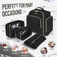 thumbnail image 2 of YOREPEK Large Travel Makeup Bag Organizer with 4 Removable Cases & 1 Jewelry Organizer Roll, Multiple Storage Pockets Cosmetic Bag Holds Toiletries/Skin Care/Hair Supplies/Brush, Black, 2 of 7