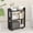 Black, variant on ALISENED 3 Tier Bookshelf and Bookcase with Wheels, Wood Small Nightstand, End Table Storage Rack