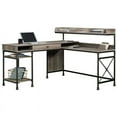 thumbnail image 3 of Pemberly Row Wood and Metal L-Shape Computer Desk in Northern Oak, 3 of 15