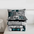 thumbnail image 4 of Rustic Farmhouse Bedding Sets Hunting Wolf Bear Deer Bed Comforter Set King,Black Teal Grey Buffalo Plaid Cabin Comforter Set For Camping Woodland Wildlife Bed Set Adults, 4 of 7