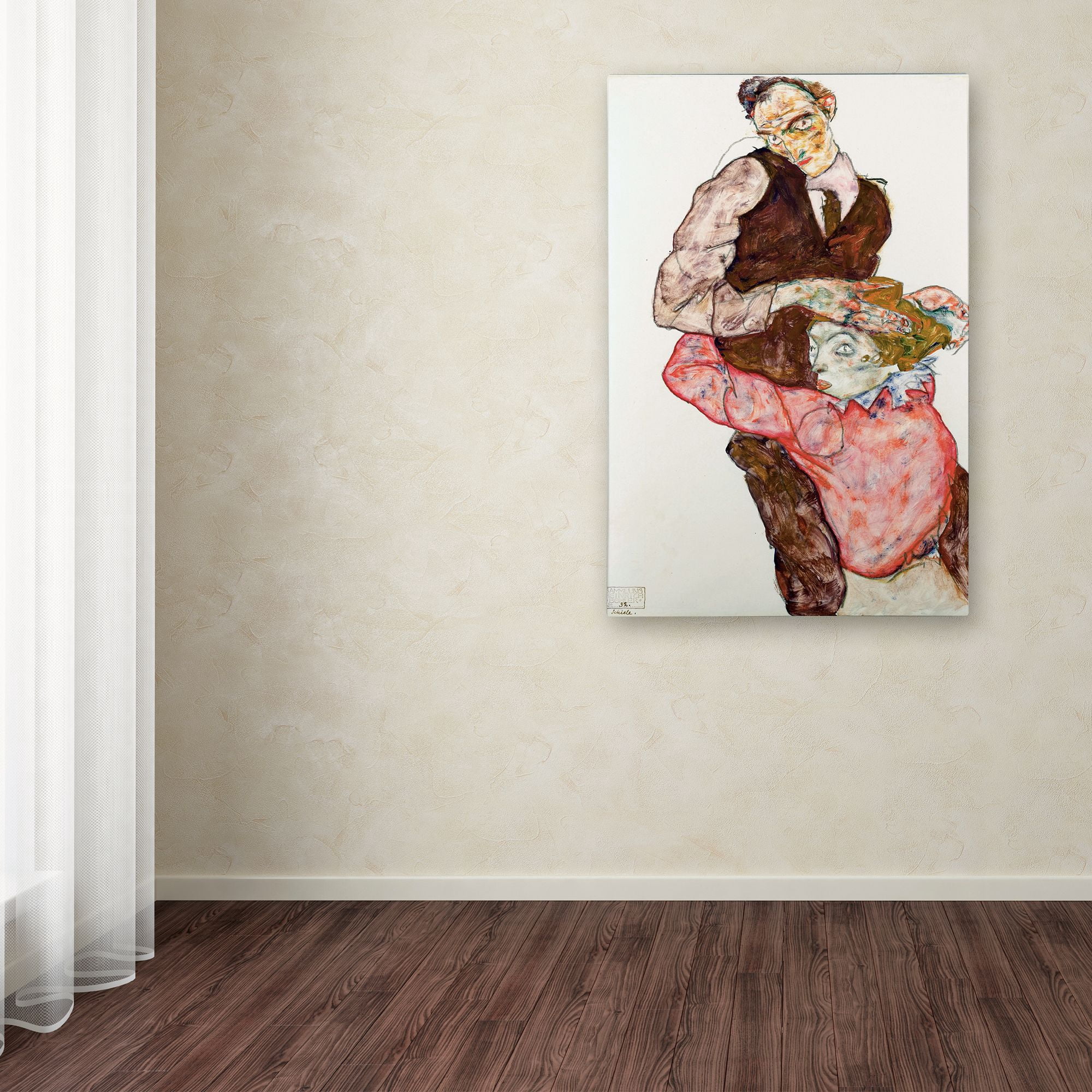 Trademark Fine Art 'Lovers' Canvas Art by Egon Schiele