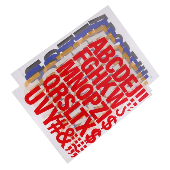 LOLIPPYY 5 Pieces Assorted Color Iron-On Letters for Clothes Fabric Stickers Heat Transfer Patches Decoration