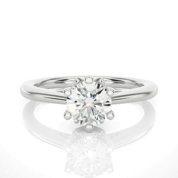 Gemone Diamonds 1 Carat Solitaire White Diamond Engagement Ring in 14K Gold
