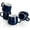 Navy, variant on Ceramic Coffee Mug Set of 4-12 oz Coffee Mugs with Large Handles for Hot or Cold Drinks Like Latte, Cocoa, Tea or Juice - Smooth Ceramic, Dishwasher Safe, Navy