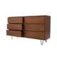thumbnail image 2 of Cajonera ALTEREGO DESIGN Color Nogal de 6 Cajones con Patas de Metal Negras y Estructura de Madera Industrial, 2 of 4