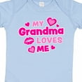 thumbnail image 4 of Inktastic My Grandma Loves Me with Hearts and Kiss Boys or Girls Baby Bodysuit, 4 of 5