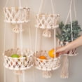thumbnail image 4 of SPRING PARK Hanging Organizer Baskets, Fruit Hanging Basket Decor Woven Storage Baskets for Craft Room, Bathroom, Bedroom, 4 of 7