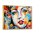 thumbnail image 2 of Designart "Iconography Portrait Pop Art painting II" Modern Floater Framed Wall Decor, 2 of 7