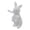 A05 White 8.5"x3.5"x3.1", variant on Easter Bunny Decorations Flocking Bunny Statue Miniature Rabbit Figurine Housewarming Gift Rabbit Desktop Ornament For Easter Home Desktop Table Decor - Black 8.5"X3.5"X3.1"