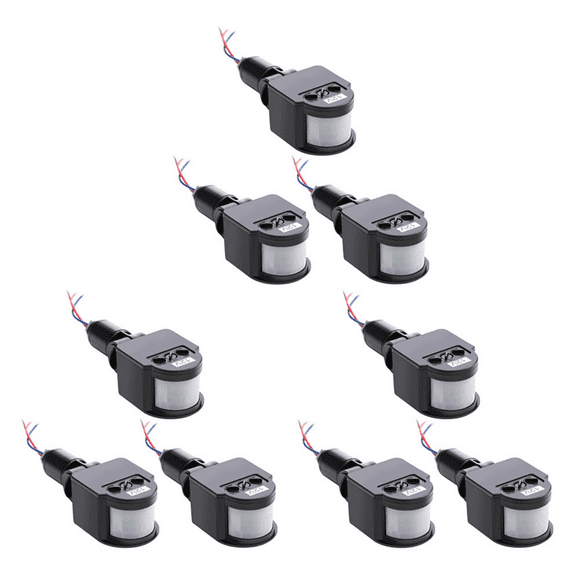 9 Pcs Black Motion Detectors Motion Sensor Light Switch Outdoor Pir Direct Current 12V Motion Sensor Pir Sensor