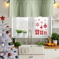 thumbnail image 5 of Sage Green Ombre Curtain Valances for Windows, Kitchen Valance Window Treatments Panel 2 Pack, Modern Abstract Art Farmhouse Gradient Rod Pocket Short Curtains for Bathroom Bedroom 42 x 12 Inch, 5 of 8