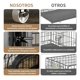 thumbnail image 3 of Jaula para perro plegable de metal con doble puerta bandeja antifugas y ruedas bloqueables resistente fácil montaje ideal para viajes entrenamiento y, 3 of 8