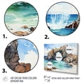 thumbnail image 3 of Designart "Coastal Arch Formation on the Beach II" Coastal Framed Wall Art Decor - Coastal White Coastal Waves Bedroom Framed Canvas Wall Art, 3 of 6