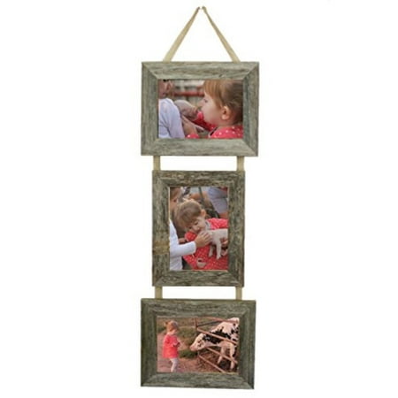Mybarnwoodframes Reclaimed Barn Wood 3 Opening 5x7 Collage Picture Mybarnwoodframes Reclaimed Barn Wood 3 Opening 5x7 Collage Picture Frames On Burlap Ribbon Landscape