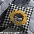 thumbnail image 2 of jejeloiu Oil Painting Sunflower Fabric by the Yard 1 Yard,Cute Bowtie Bow Home Decor Fabric by the Yard,Modern Geometric Checkered Sewing Fabric For Children,Microfiber Bedroom Decor, 2 of 6