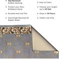 thumbnail image 3 of Custom Size Fleur De Lis French Design Black, Beige, Blue, Brown, Gray and Red Color Options Non-Slip Rubber Backing- 31 Inch Wide by Your Choice of Length-Hallway Stair Runner Carpet, 3 of 4