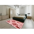 thumbnail image 4 of Ahgly Company Indoor Round Patterned Grapefruit Red Area Rugs, 7' Round, 4 of 6