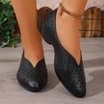 thumbnail image 2 of KEGIRLOM Women's Fashionable Plus-Size Round Toe Low-Cut Shoes Spring/Summer Style Trendy And Comfortable Suitable For Wearing Alone With Hollowed-Out Wedge Heels Shoes Black 7, 2 of 9