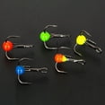 thumbnail image 3 of NIBOLOG 10Pcs/Box Mini Ice Fishing Hook Rust-resistant High Carbon Steel Good Toughness Solid Treble Hooks for Fishing, 3 of 8