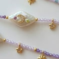 thumbnail image 3 of Natural Freshwater Pearls Necklace Adjustable Neck Chain Jewellery Feature Moon Star Charm and Beads, 3 of 10