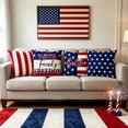 thumbnail image 2 of BSJJY 4th of July Decorations Pillow Covers, 20x20 Independence Day Set of 4 American Flag Stars and Stripes Patriotic Throw Pillow Covers USA Freedom Pillows Decor, 2 of 6