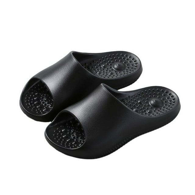 MIASHUI Sandales de Douche pour Femmes, Plage, Piscine, Salle de Bain, Noir, 11