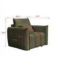thumbnail image 2 of Dreamzie 38.1" Green Teddy Sofa，Easy to Assemble in 20 Minutes for Living Room and Chatting, 2 of 8