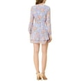 thumbnail image 3 of Allegra K Women's Floral Print V Neck Ruffle Front Casual A-Line Dress, 3 of 6
