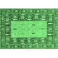 thumbnail image 1 of Ahgly Company Indoor Rectangle Abstract Emerald Green Modern Area Rugs, 2' x 4', 1 of 4
