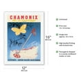 thumbnail image 2 of Chamonix France - Spring Skiing (Ski de Printemps) - Vintage Travel Poster by Jean Leger c.1950 - Japanese Unryu Rice Paper Art Print (Unframed) 12 x 16 in, 2 of 4