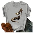 thumbnail image 2 of Puntoco - Blusa informal de manga corta con estampado de tacones altos para mujer Puntoco Puntoco-2976, 2 of 4