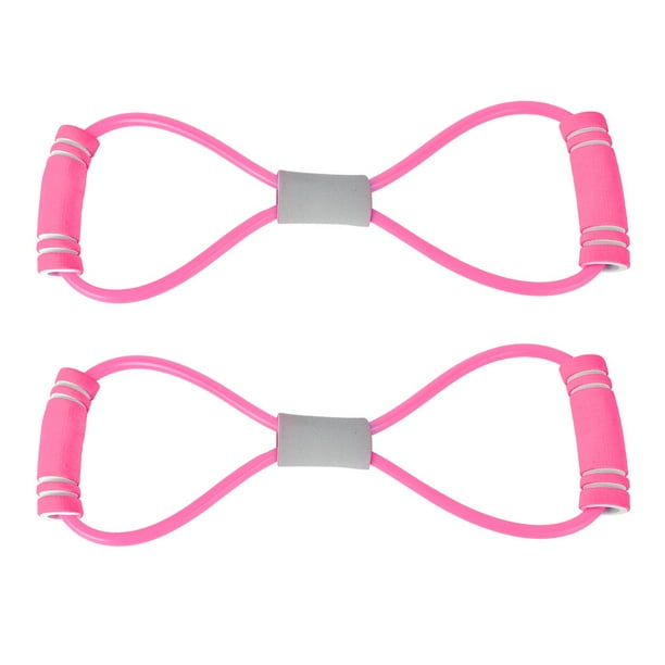 2 uds cuerda de tracción en forma de 8 expansor de pecho cinturón elástico correa de estiramiento equipo de Fitness para Yoga rosa YUNYI BRAND Deportes
