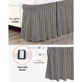 thumbnail image 3 of Black Striped Wrap Around Bed Skirts for California King Bed 18" Drop,Bed Skirt with Adjustable Elastic Belt Dust Ruffle Bed Valance for Bedroom Modern Simple Farmhouse Beige Vintage Bed Frame Cover, 3 of 7
