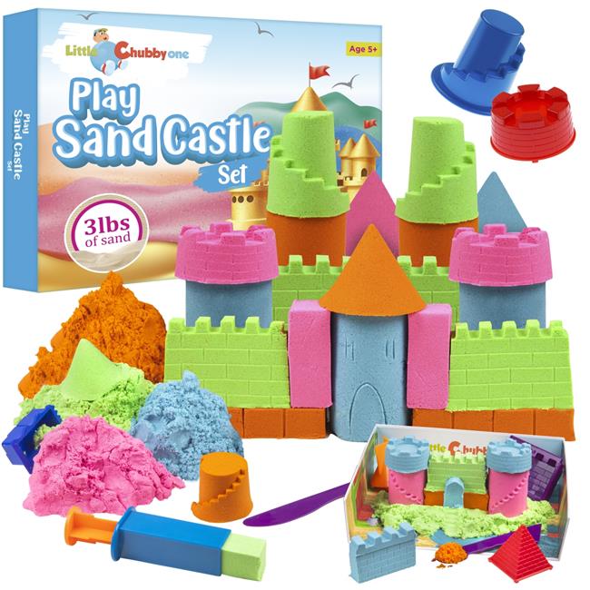 Little Chubby One Kids Play Sand Castle Set, 3 lbs Ages 310