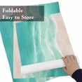 thumbnail image 6 of Summer Green Ocean Wave Placemats Set of 6,Wipeable Washable Table Mats for Dining Tables, Coastal Seaside Water Ripple Place Mats for Kitchen Event Party Tabletop Decor, 6 of 9