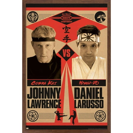 Cobra Kai - Versus Wall Poster, 14.725" x 22.375", Framed