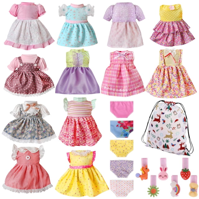 Set de ropa para muñecas MLCNles Alive Baby de 30 a 40 cm con horquilla y bolsa
