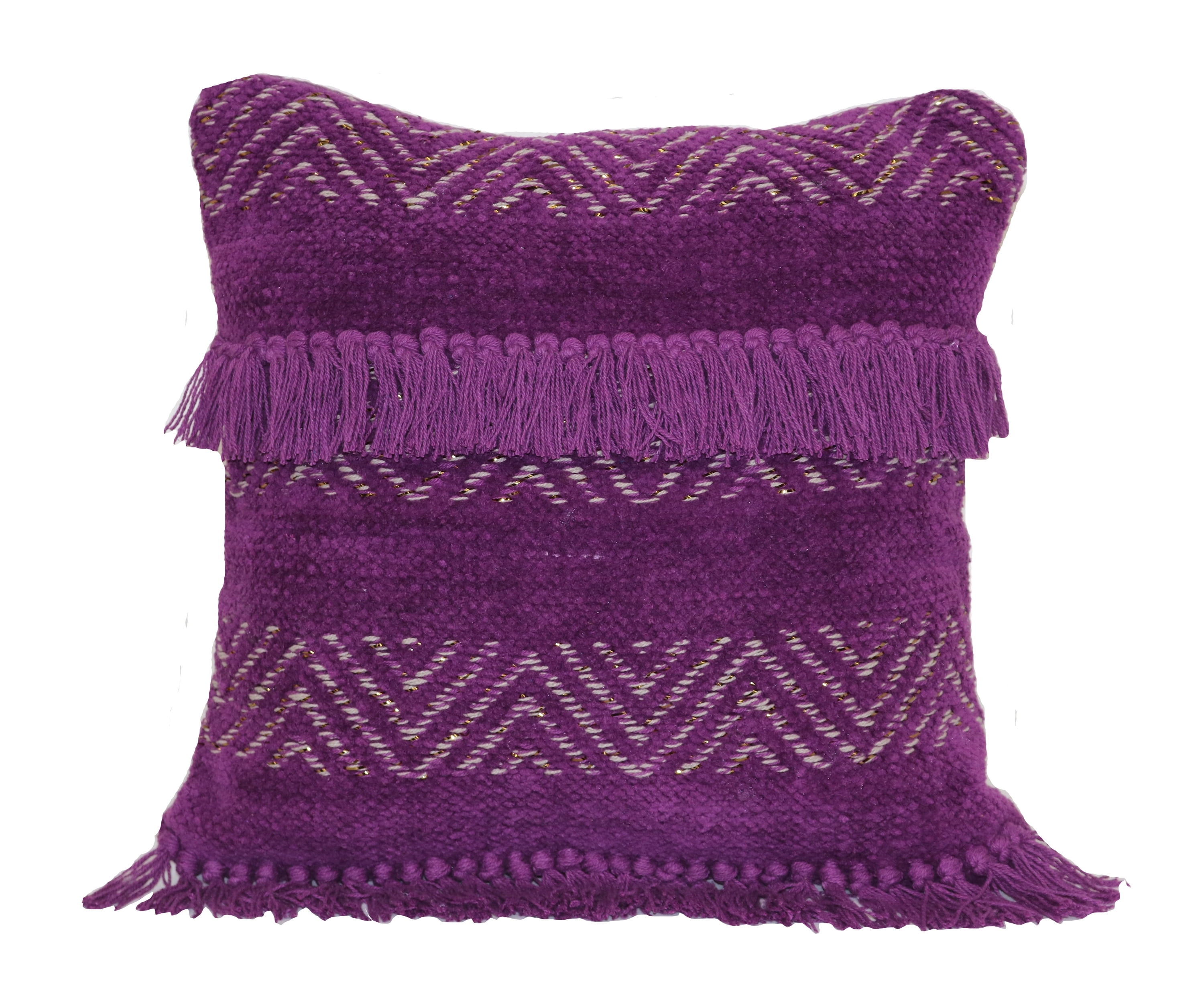 Better Homes and Gardens Lurex Chevron Knot Decorative Throw Pillow, 17