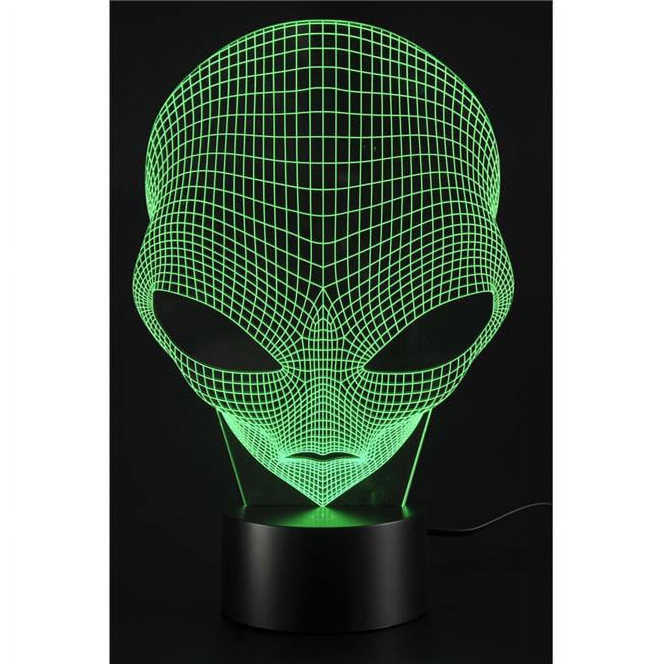 TechWonder 3D Illusion Grow LED Alien Shapes Lamp 7 Colors USB