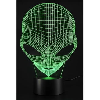 TechWonder 3D Illusion Grow LED Alien Shapes Lamp 7 Colors USB