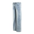 thumbnail image 6 of vigerkar Women Y2k Jeans Low Rise Wide Leg Flare Denim Pants Vintage Stretch Bell Bottom Trousers Streetwear Blue, XS, 6 of 9