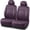 Purple, variant on Road Comforts Car Seat Covers, Lauxury Diamond Quilted Leather Front Bucket Seat Covers, Airbag Compatible, Universal Fit Automotive Seat Covers with Piping Trim, Black